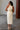 Leila Ivory Belted Slit Midi Dress- full body back view