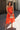 Tori Red-Orange Tiered Halter Midi Dress - full front view