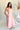 Julia Light Pink Flare Midi Dress- full side view