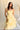 Willow Yellow Tiered Flare Midi Dress- close up top view