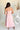 Julia Light Pink Flare Midi Dress- full back view