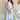 Bella Light Blue Open Back Midi Dress - full body front view