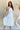 Bella Light Blue Open Back Midi Dress - full front view