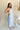 Bella Light Blue Open Back Midi Dress - full body side