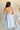 Bella Light Blue Open Back Midi Dress - full body back view