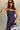 Samara Navy Linen Open Back Midi Dress - upper body front view