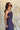 Samara Navy Linen Open Back Midi Dress - upper body side view