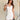 Delilah White Scallop Mini Dress - front view