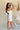 Delilah White Scallop Mini Dress - side view