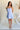 Lexi Blue Stripe & Floral Strapless Mini Dress - full body front view
