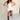 Nikki White Denim & Leather Mini Dress - full body front view