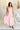 Julia Light Pink Flare Midi Dress- full body front view