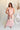 Harper Pink Floral Satin Midi Dress - full body front view
