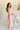 Harper Pink Floral Satin Midi Dress - full body side view