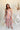 Lola Cream Multi Ruched Midi Dress- full body front view