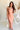 Giana Peach Satin & Lace Midi Dress - front view