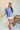 Celeste Chambray Blue Short Sleeve Top- full body view