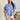 Celeste Chambray Blue Short Sleeve Top- front view