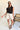 Averie Beige Tiered Button-Up Shorts - full body front view