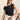Savannah Black Polka Dot Mesh Top - front view 