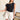 Averie Beige Tiered Button-Up Shorts - frontal view