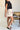 Averie Beige Tiered Button-Up Shorts - lower body side view