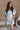 Gemma Light Blue Short Sleeve Romper - front view