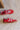 Steve Madden Red Multi Mixed Media Sneaker- flat lay view