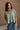 Harlow Sage Green V-Neckline Short Sleeve Top- top view