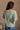Harlow Sage Green V-Neckline Short Sleeve Top- back view