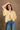 Kennedi Yellow Eyelet Scalloped Short Sleeve Top- front view