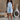 Bella Light Blue Ruffled Romper - full body front view