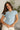 Ellis Light Blue & White Striped Top - view of front
