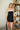 Bella Black Pleated Shorts - frontal view