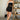 Bella Black Pleated Shorts - full body front view