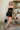 Bella Black Pleated Shorts - full body front view