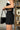 Bella Black Pleated Shorts - close side view
