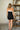Bella Black Pleated Shorts - full body back view