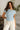 Ellis Light Blue & White Striped Top - front