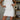 Macie White Dandelion Scallop Mini Skirt- front view