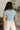 Ellis Light Blue & White Striped Top - back view