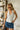 Marie Ivory & Black Polka Dot Halter Tank- front top view