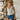 Marie Ivory & Black Polka Dot Halter Tank- frontal top view