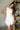 Dalia White Buttoned Flare Mini Dress- front view
