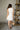 Dalia White Buttoned Flare Mini Dress- full back view