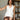Leona White & Pearlescent Buttons Halter Tank- front view