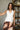 Leona White & Pearlescent Buttons Halter Tank- front view