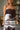 Juliana Brown & White Pleated Midi Dress- close up front view