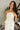 Grace Oatmeal Flare Strapless Top- close up front view