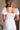 Miley White Eyelet Tiered Midi Dress- close up back view